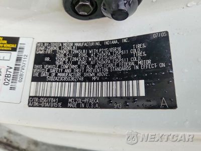 Zdjęcie 13 z 13 samochodu: 2005 TOYOTA SIENNA LE 7 PASSENGER VIN:5TDZA23C85S362748 - miniatura