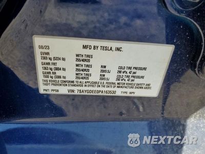 Zdjęcie 12 z 12 samochodu: 2023 TESLA MODEL Y VIN:7SAYGDEE0PA163530 - miniatura