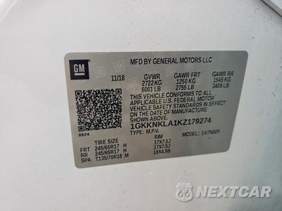 Zdjęcie 13 z 13 samochodu: 2019 GMC ACADIA SLE VIN:1GKKNKLA1KZ179274 - miniatura