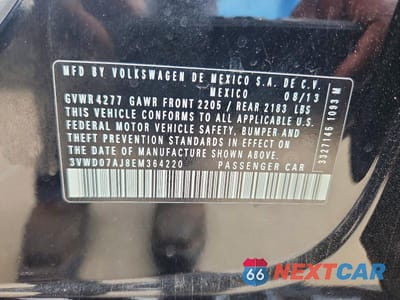 Zdjęcie 12 z 12 samochodu: 2014 VOLKSWAGEN JETTA VIN:3VWD07AJ8EM364220 - miniatura