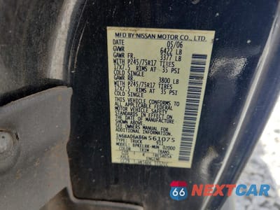 Zdjęcie 12 z 12 samochodu: 2006 NISSAN TITAN XE FFV VIN:1N6BA06A86N561075 - miniatura