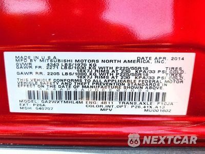 Zdjęcie 13 z 13 samochodu: 2014 MITSUBISHI OUTLANDER SPORT ES VIN:4A4AP3AU6EE026947 - miniatura