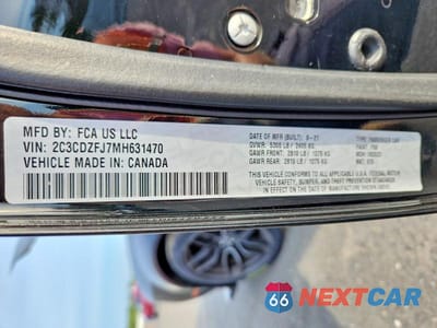 Zdjęcie 12 z 12 samochodu: 2021 DODGE CHALLENGER R/T SCAT PACK VIN:2C3CDZFJ7MH631470 - miniatura
