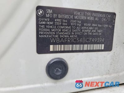 Zdjęcie 12 z 12 samochodu: 2011 BMW 528 I VIN:WBAFR1C54BC749394 - miniatura