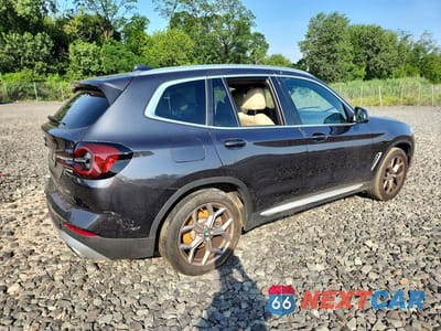 Trzecie zdjęcie samochodu z tyłu: 2023 BMW X3 XDRIVE30I VIN:5UX53DP01P9T18028 - miniatura