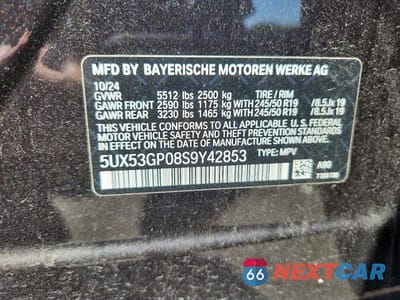 Zdjęcie 13 z 13 samochodu: 2025 BMW X3 30 XDRIVE VIN:5UX53GP08S9Y42853 - miniatura