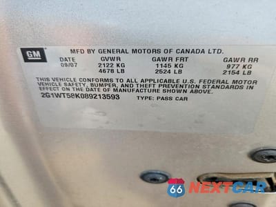 Zdjęcie 12 z 12 samochodu: 2008 CHEVROLET IMPALA LT VIN:2G1WT58K089213593 - miniatura