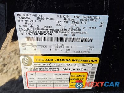 Zdjęcie 13 z 13 samochodu: 2024 FORD EXPEDITION MAX XLT VIN:1FMJK1J87REA30911 - miniatura