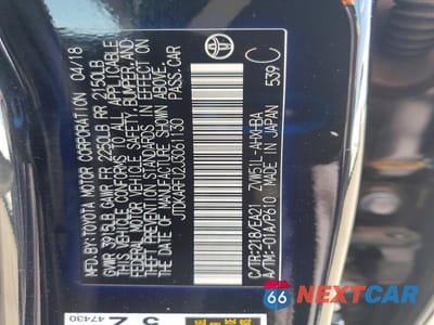 Zdjęcie 12 z 12 samochodu: 2018 TOYOTA PRIUS THREE TOURING VIN:JTDKARFU2J3061130 - miniatura