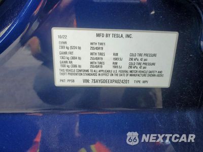 Zdjęcie 12 z 12 samochodu: 2023 TESLA MODEL Y VIN:7SAYGDEEXPA024201 - miniatura