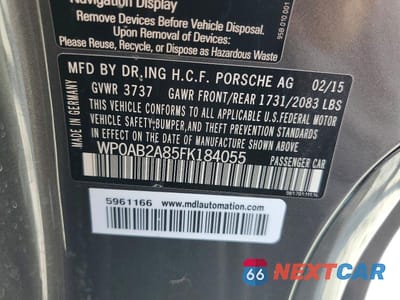 Zdjęcie 12 z 12 samochodu: 2015 PORSCHE CAYMAN S VIN:WP0AB2A85FK184055 - miniatura