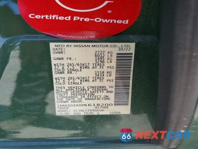 Zdjęcie 12 z 12 samochodu: 2023 NISSAN FRONTIER SV VIN:1N6ED1EK0PN618200 - miniatura