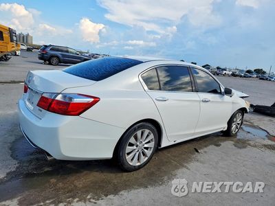 Trzecie zdjęcie samochodu z tyłu: 2014 HONDA ACCORD EXL VIN:1HGCR3F85EA024296 - miniatura