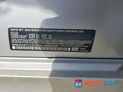 Zdjęcie 12 z 12 samochodu: 2019 BMW 330I VIN:WBA5R1C52KAJ98549 - miniatura