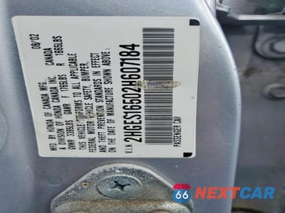Zdjęcie 12 z 12 samochodu: 2002 HONDA CIVIC LX VIN:2HGES16502H607184 - miniatura