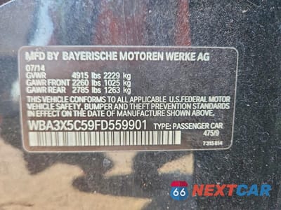 Zdjęcie 12 z 12 samochodu: 2015 BMW 328 XIGT VIN:WBA3X5C59FD559901 - miniatura