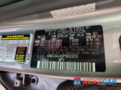 Zdjęcie 12 z 12 samochodu: 2023 KIA EV6 WIND VIN:KNDC34LA0P5612020 - miniatura