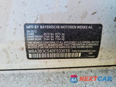Zdjęcie 12 z 12 samochodu: 2013 BMW 328 XI VIN:WBA3B3C54DF533016 - miniatura