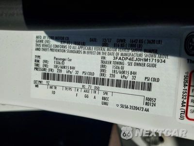 Zdjęcie 12 z 12 samochodu: 2017 FORD FIESTA SE VIN:3FADP4EJ0HM171934 - miniatura