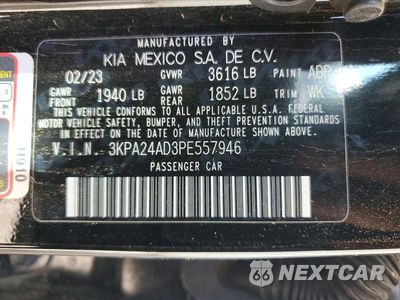 Zdjęcie 12 z 12 samochodu: 2023 KIA RIO LX VIN:3KPA24AD3PE557946 - miniatura
