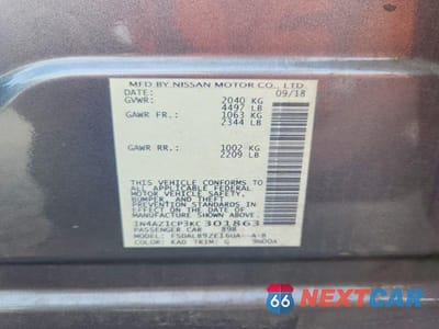 Zdjęcie 13 z 13 samochodu: 2019 NISSAN LEAF S VIN:1N4AZ1CP3KC301863 - miniatura