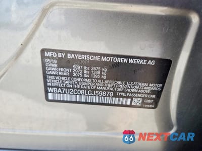 Zdjęcie 13 z 13 samochodu: 2020 BMW 750 XI VIN:WBA7U2C08LGJ59870 - miniatura