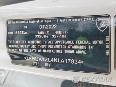 Zdjęcie 14 z 14 samochodu: 2022 LAMBORGHINI URUS VIN:ZPBUA1ZL4NLA17934 - miniatura