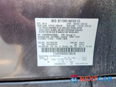 Zdjęcie 12 z 12 samochodu: 2016 FORD TAURUS SEL VIN:1FAHP2E82GG138638 - miniatura