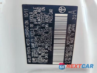 Zdjęcie 12 z 12 samochodu: 2012 TOYOTA YARIS 3-DOOR L VIN:JTDJTUD32CD508698 - miniatura