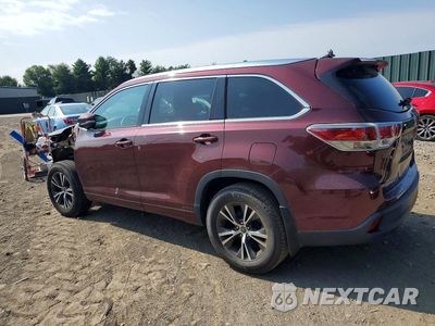 Drugie zdjęcie samochodu z przodu: 2016 TOYOTA HIGHLANDER XLE VIN:5TDJKRFH0GS268893 - miniatura
