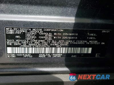 Zdjęcie 13 z 13 samochodu: 2021 TOYOTA RAV4 HYBRID XLE PREMIUM VIN:JTMB6RFV1MD039676 - miniatura