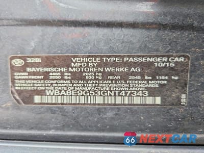 Zdjęcie 12 z 12 samochodu: 2016 BMW 328 I SULEV VIN:WBA8E9G53GNT47343 - miniatura