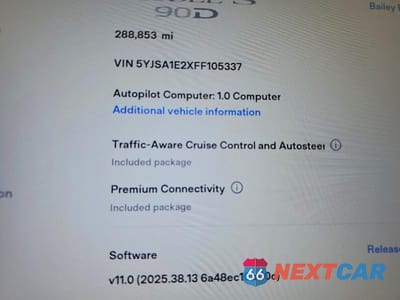 Zdjęcie 9 z 13 samochodu: 2015 TESLA MODEL S VIN:5YJSA1E2XFF105337 - miniatura