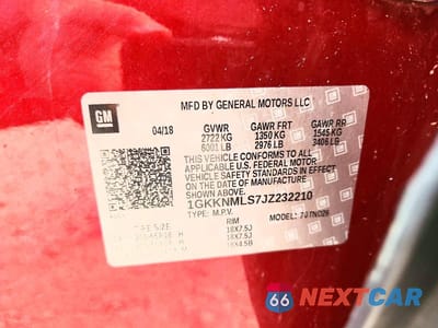 Zdjęcie 13 z 13 samochodu: 2018 GMC ACADIA SLT-1 VIN:1GKKNMLS7JZ232210 - miniatura
