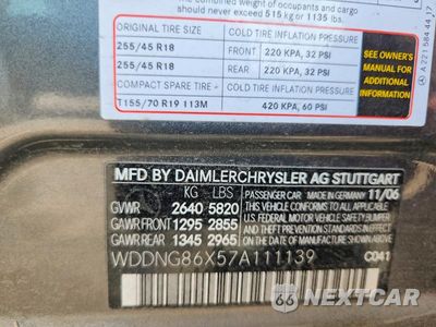Zdjęcie 13 z 13 samochodu: 2007 MERCEDES-BENZ S 550 4MATIC VIN:WDDNG86X57A111139 - miniatura