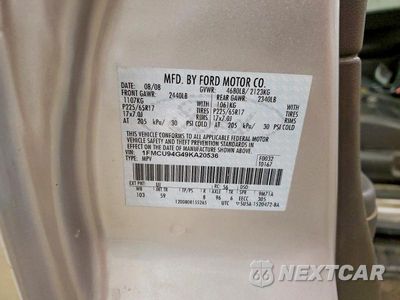 Zdjęcie 13 z 13 samochodu: 2009 FORD ESCAPE LIMITED VIN:1FMCU94G49KA20536 - miniatura