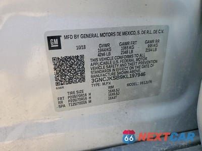 Zdjęcie 14 z 14 samochodu: 2019 CHEVROLET TRAX LS VIN:3GNCJKSB9KL197946 - miniatura
