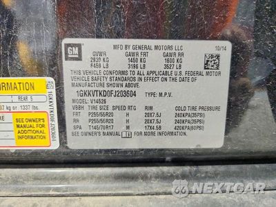 Zdjęcie 13 z 13 samochodu: 2015 GMC ACADIA DENALI VIN:1GKKVTKD0FJ203604 - miniatura
