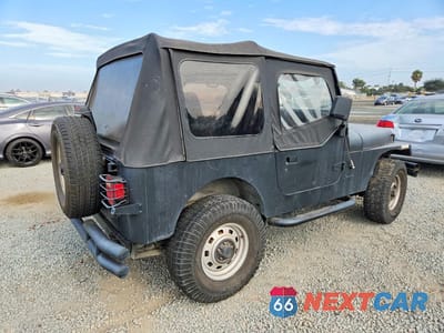 Trzecie zdjęcie samochodu z tyłu: 1995 JEEP WRANGLER / YJ S VIN:1J4FY19P9SP255016 - miniatura