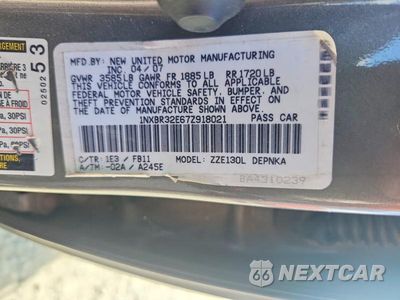 Zdjęcie 12 z 12 samochodu: 2007 TOYOTA COROLLA LE VIN:1NXBR32E67Z918021 - miniatura