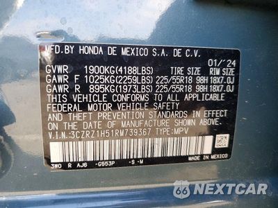 Zdjęcie 13 z 13 samochodu: 2024 HONDA HR-V SPORT VIN:3CZRZ1H51RM739367 - miniatura
