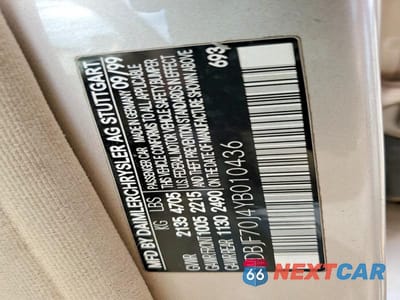 Zdjęcie 12 z 12 samochodu: 2000 MERCEDES-BENZ E 430 VIN:WDBJF70J4YB010436 - miniatura