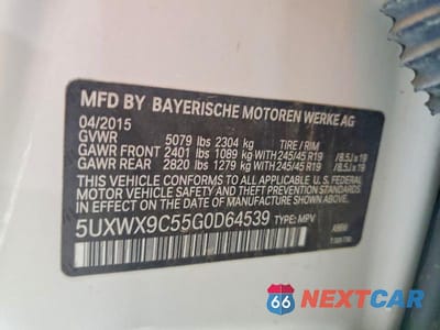 Zdjęcie 12 z 12 samochodu: 2016 BMW X3 XDRIVE28I VIN:5UXWX9C55G0D64539 - miniatura
