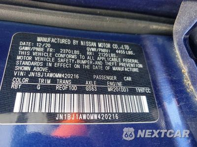 Zdjęcie 13 z 13 samochodu: 2021 NISSAN ROGUE SPORT S VIN:JN1BJ1AW0MW420216 - miniatura