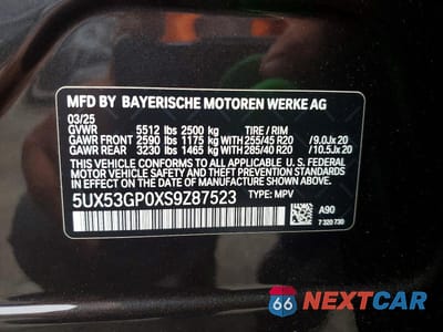 Zdjęcie 14 z 14 samochodu: 2025 BMW X3 30 XDRIVE VIN:5UX53GP0XS9Z87523 - miniatura