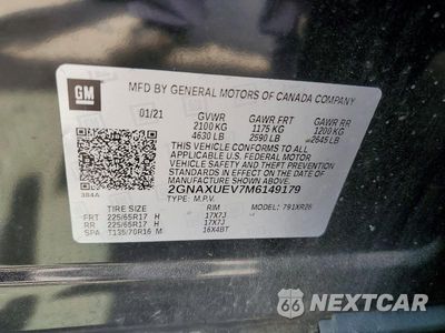 Zdjęcie 14 z 14 samochodu: 2021 CHEVROLET EQUINOX LT VIN:2GNAXUEV7M6149179 - miniatura