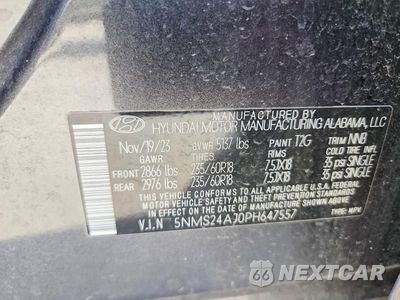 Zdjęcie 13 z 13 samochodu: 2023 HYUNDAI SANTA FE SEL VIN:5NMS24AJ0PH647557 - miniatura