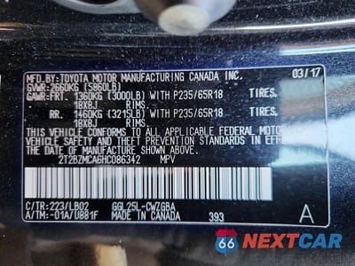 Zdjęcie 13 z 13 samochodu: 2017 LEXUS RX 350 BASE VIN:2T2BZMCA6HC086342 - miniatura