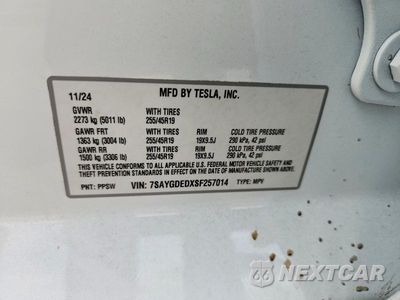 Zdjęcie 13 z 13 samochodu: 2025 TESLA MODEL Y VIN:7SAYGDEDXSF257014 - miniatura