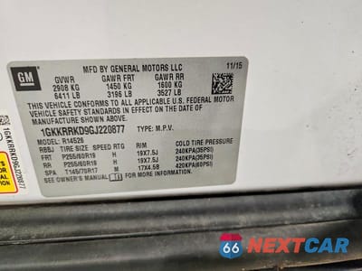 Zdjęcie 13 z 13 samochodu: 2016 GMC ACADIA SLT-1 VIN:1GKKRRKD9GJ220877 - miniatura
